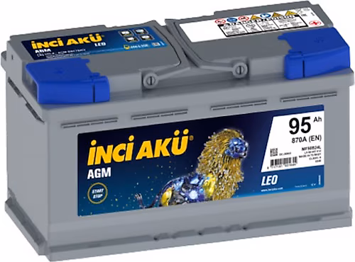 İnci Akü 12V 95Ah AGM Start-Stop Sağ (+)