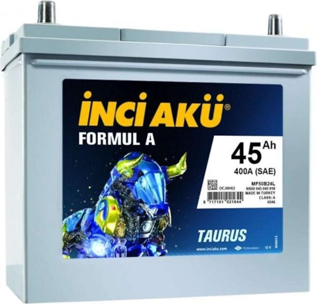 İnci Akü 12V 45Ah Formul A Taurus Sağ (+)